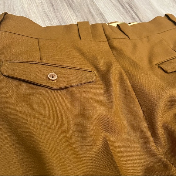 Vintage Men's Brown Dress Pants Wool Slacks - Picture 6 of 6